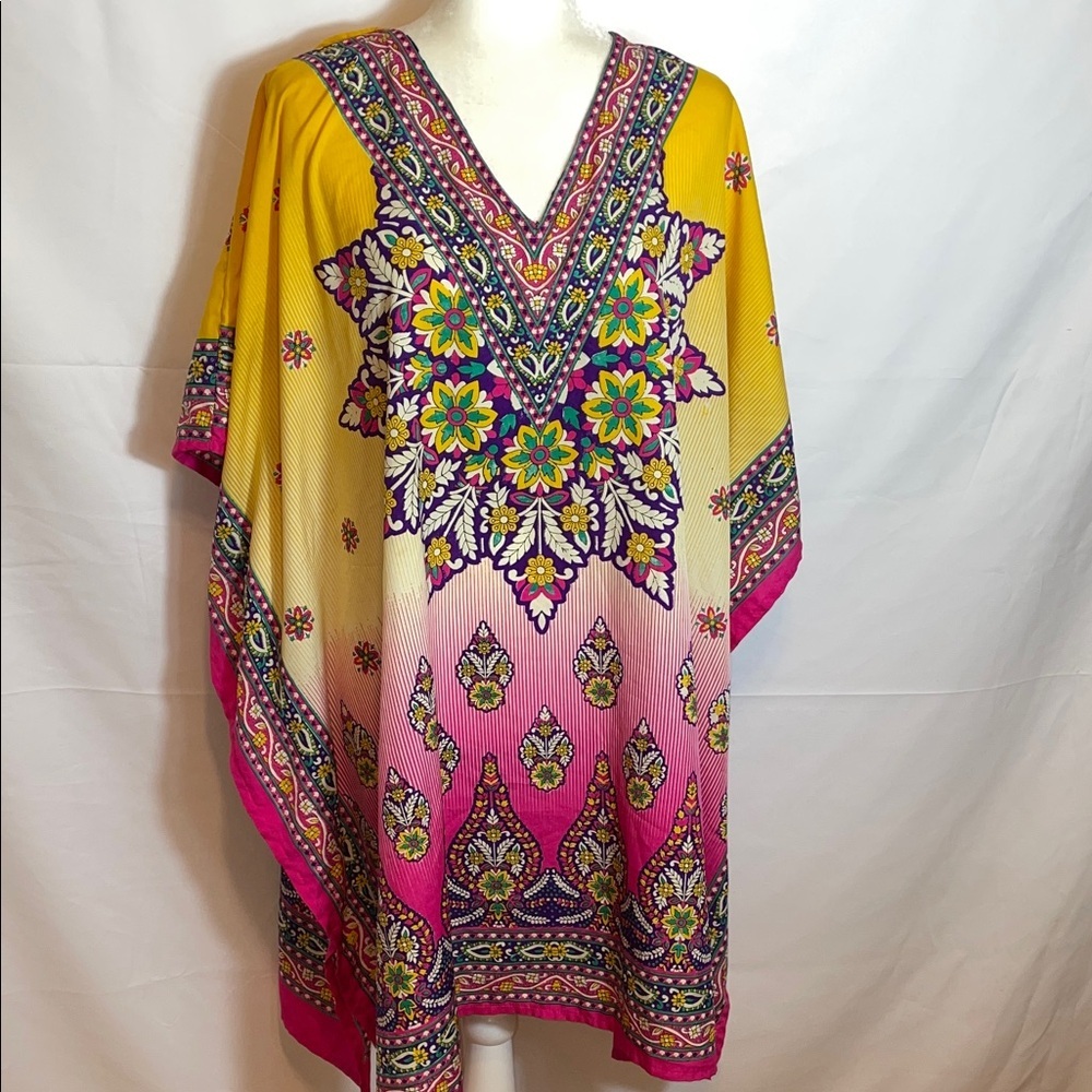 Vibrant Multicolor Kaftan Dress
